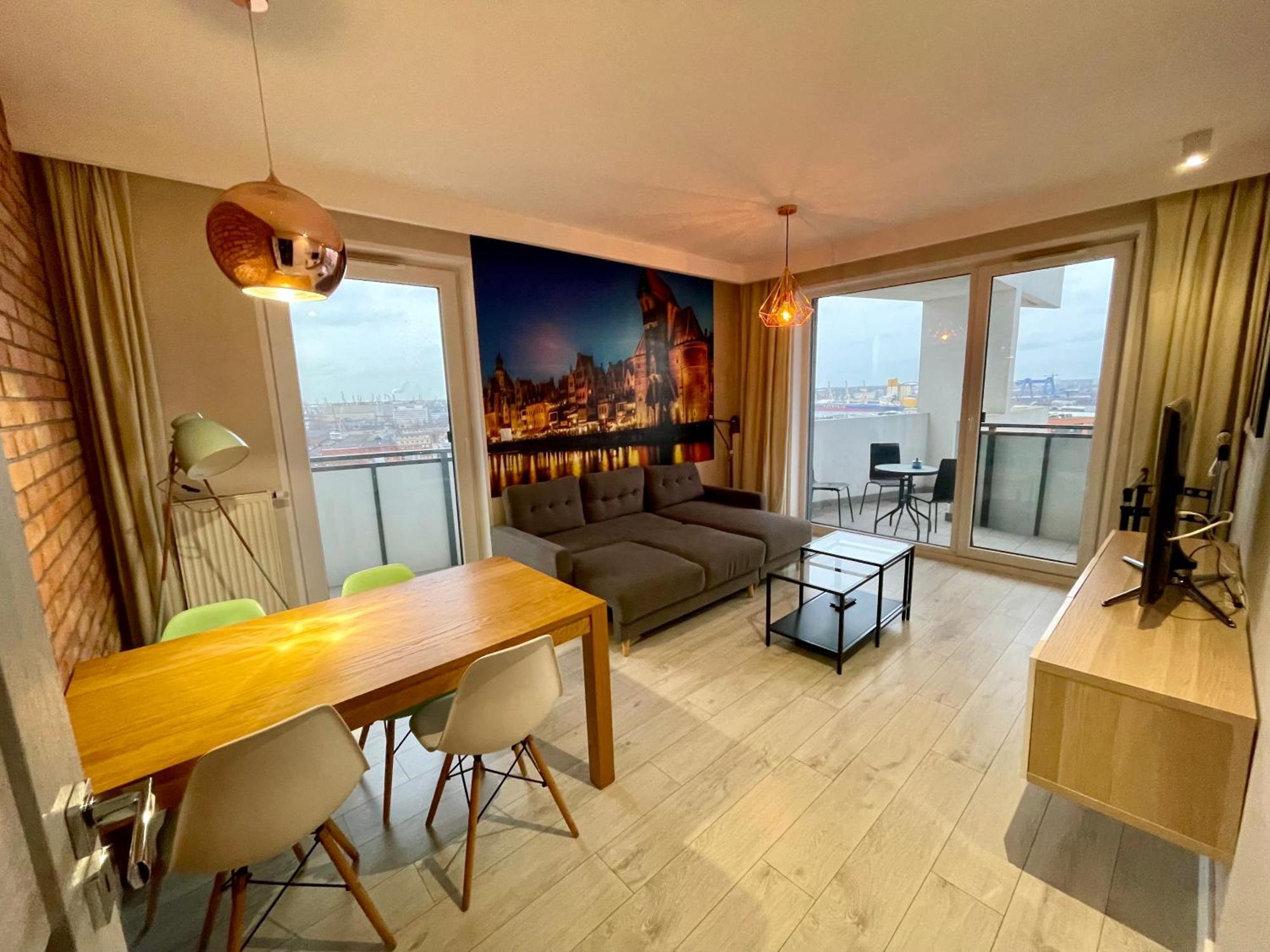 Bastion Walowa - Luxury Apartment With Beautiful View Гданьск Экстерьер фото